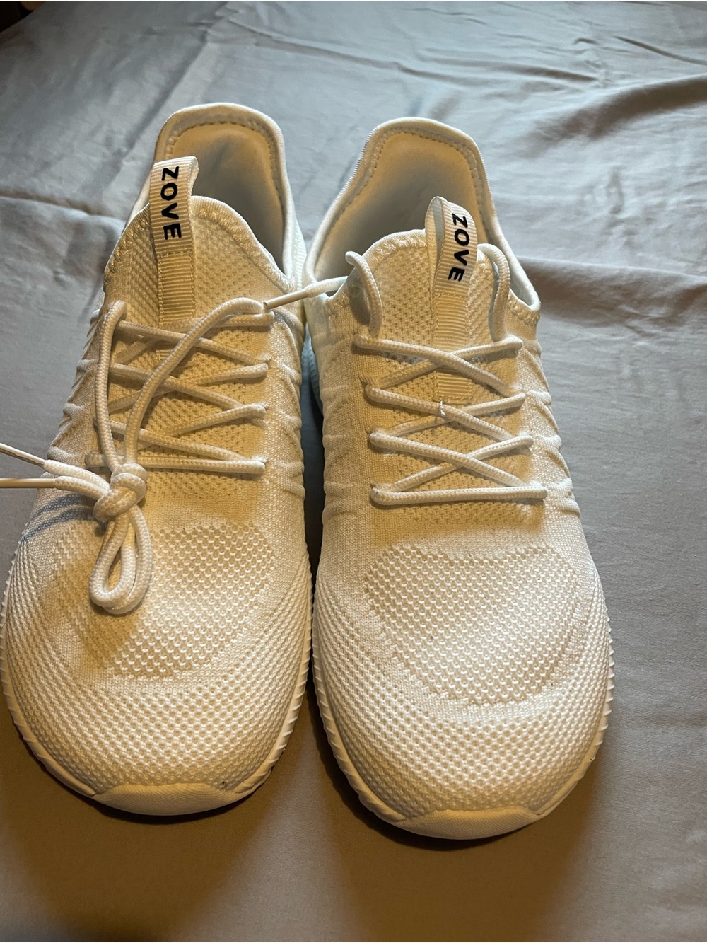 Zove White Knit Men's Sneakers — Lightweight Everyday Trainer